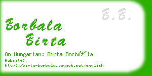 borbala birta business card